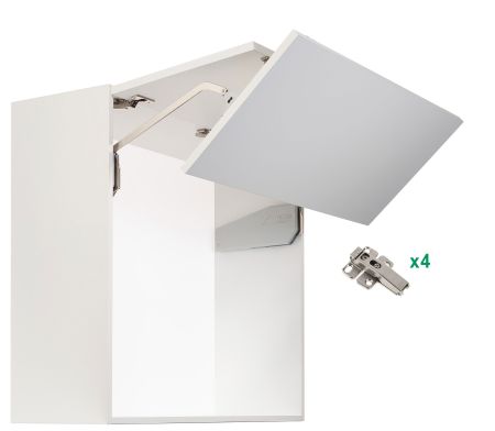 Комплект: Подъемник ФриФолд Шорт E1fs H580 - 650 мм 2,1 - 3,9 кг без крышки, фасад 1200