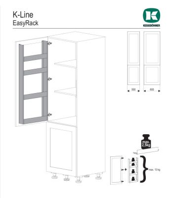 K-Line EasyRack для фасадов 600 мм Kessebohmer | официальный магазин